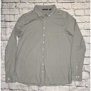 Cutter & Buck Mens XLT Long Sleeve ‎ Button Down Gray Dress Shirt